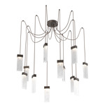 Parallel Swag Multi Light Pendant - Flat Bronze / Clear Granite