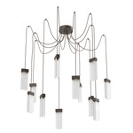 Parallel Swag Multi Light Pendant - Flat Bronze / Clear Rimelight