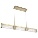 Tabulo Linear Chandelier - Gilded Brass / Tabulo Linea