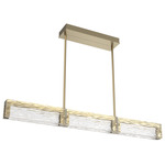 Tabulo Linear Chandelier - Gilded Brass / Tabulo Tidal