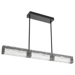 Tabulo Linear Chandelier - Matte Black / Tabulo Tidal