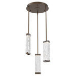 Tabulo Round Multi Light Pendant - Flat Bronze / Tabulo Tidal