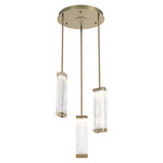 Tabulo Round Multi Light Pendant - Gilded Brass / Tabulo Linea