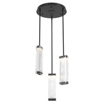 Tabulo Round Multi Light Pendant - Matte Black / Tabulo Linea