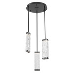 Tabulo Round Multi Light Pendant - Matte Black / Tabulo Tidal