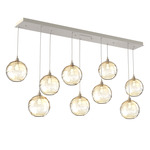 Terra Linear Multi Light Pendant - Beige Silver / Optic Amber