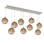 Terra Linear Multi Light Pendant - Beige Silver / Optic Bronze