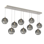 Terra Linear Multi Light Pendant - Beige Silver / Optic Smoke