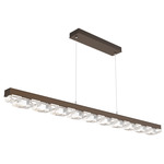 Tessera Linear Chandelier - Flat Bronze / Tessera Tetro