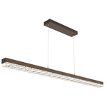 Tessera Linear Chandelier - Flat Bronze / Tessera Pave