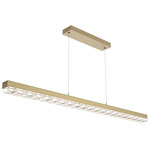 Tessera Linear Chandelier - Gilded Brass / Tessera Pave