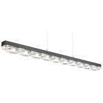 Tessera Linear Chandelier - Matte Black / Tessera Tetro