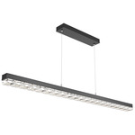 Tessera Linear Chandelier - Matte Black / Tessera Pave