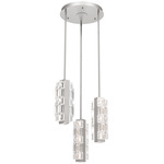 Tessera Round Multi Light Pendant - Beige Silver / Tessera Tetro