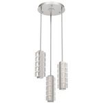 Tessera Round Multi Light Pendant - Beige Silver / Tessera Pave