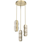 Tessera Round Multi Light Pendant - Gilded Brass / Tessera Tetro