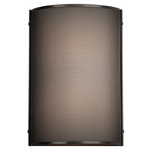 Uptown Mesh Glass Cover Wall Sconce - Matte Black / Frosted