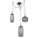 Vessel Swag Multi Light Pendant - Flat Bronze / Vessel Smoke