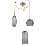 Vessel Swag Multi Light Pendant - Gilded Brass / Vessel Smoke
