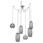 Vessel Swag Multi Light Pendant - Beige Silver / Vessel Smoke