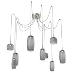 Vessel Swag Multi Light Pendant - Beige Silver / Vessel Smoke