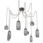 Vessel Swag Multi Light Pendant - Flat Bronze / Vessel Smoke