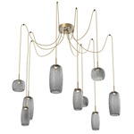 Vessel Swag Multi Light Pendant - Gilded Brass / Vessel Smoke