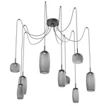 Vessel Swag Multi Light Pendant - Matte Black / Vessel Smoke