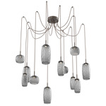 Vessel Swag Multi Light Pendant - Flat Bronze / Vessel Smoke