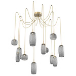 Vessel Swag Multi Light Pendant - Gilded Brass / Vessel Smoke