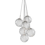 Gaia Cluster Pendant - Beige Silver / Clear