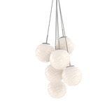 Gaia Cluster Pendant - Beige Silver / Opal White