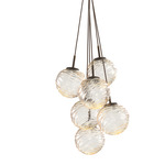 Gaia Cluster Pendant - Flat Bronze / Amber