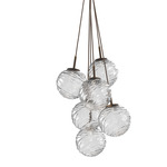 Gaia Cluster Pendant - Flat Bronze / Clear