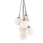 Gaia Cluster Pendant - Flat Bronze / Opal White