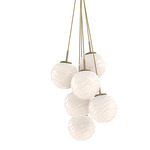 Gaia Cluster Pendant - Gilded Brass / Opal White