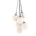 Gaia Cluster Pendant - Matte Black / Opal White
