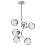 Gaia Modern Vine Chandelier - Beige Silver / Clear