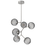 Gaia Modern Vine Chandelier - Beige Silver / Smoke