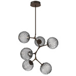 Gaia Modern Vine Chandelier - Flat Bronze / Smoke