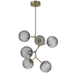 Gaia Modern Vine Chandelier - Gilded Brass / Smoke