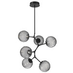 Gaia Modern Vine Chandelier - Matte Black / Smoke