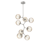 Gaia Modern Vine Chandelier - Beige Silver / Amber