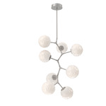 Gaia Modern Vine Chandelier - Beige Silver / Opal White