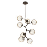 Gaia Modern Vine Chandelier - Flat Bronze / Amber