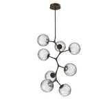 Gaia Modern Vine Chandelier - Flat Bronze / Clear