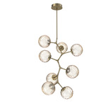 Gaia Modern Vine Chandelier - Gilded Brass / Amber
