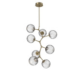 Gaia Modern Vine Chandelier - Gilded Brass / Clear