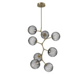 Gaia Modern Vine Chandelier - Gilded Brass / Smoke