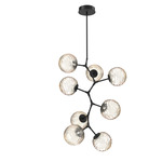 Gaia Modern Vine Chandelier - Matte Black / Amber